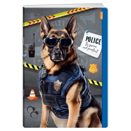Premium sveska 60 lista fuzzy pets - odaberite motiv a5 dikto policijski pas ( B2C05477 )