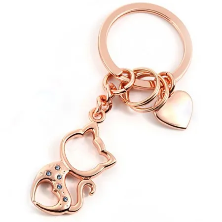 Privezak maca rose gold ( KC21005 )