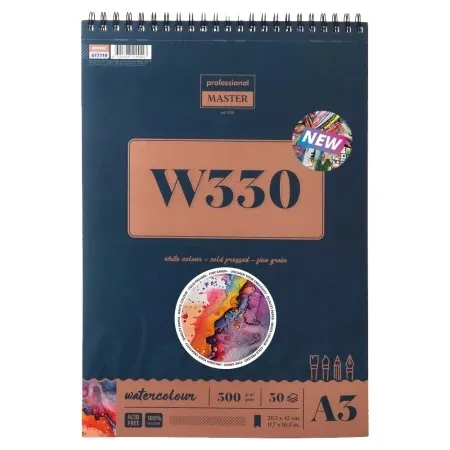 Professional master w watercolor akvarel blok sa spiralom - odaberite format w330 - 300g - 30 lista a3 ( 617119 )