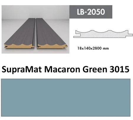 Profil Zidni MDF LB-2050 SupraMat Macaron Green (3015) 2800x140x18mm ( 026-052 )