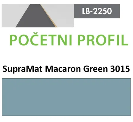 Profil Zidni MDF Početni LB-2250-A SupraMat Macaron Green (3015) 2800x115x12mm ( 026-094 )