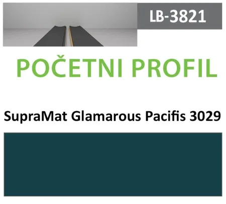 Profil Zidni MDF Početni LB-3821-A SupraMat Glam Pacific (3029) 2800x121x18mm ( 026-108 )