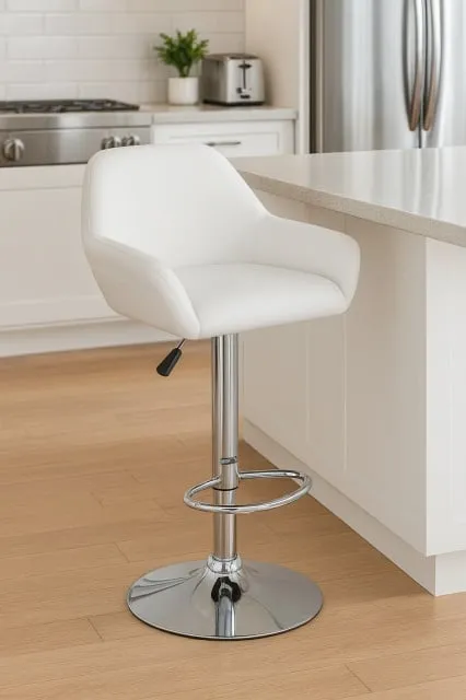 Proizvod sa nedostatkom - OUTLET - Barska stolica 5080 Bela 540x530x870 (1080) mm ( 776-026 )