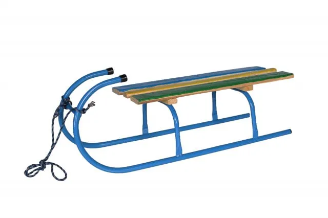 Proizvod sa nedostatkom - OUTLET - Dečije sanke M-line metal-drvo - Plave