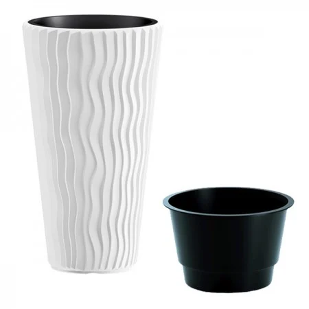 Prosperplast saksija sandy slim 30x52cm bela ( PR DPSP300-S449 )