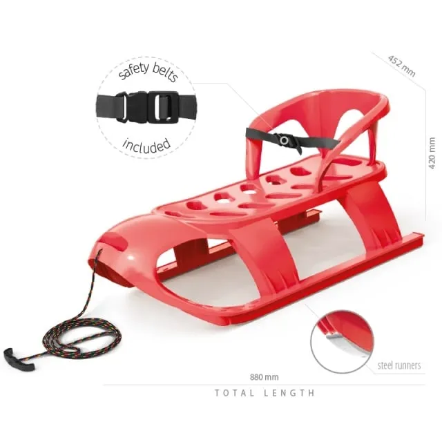 Prosperplast sanke Bezzy sa Sedištem - Crvene