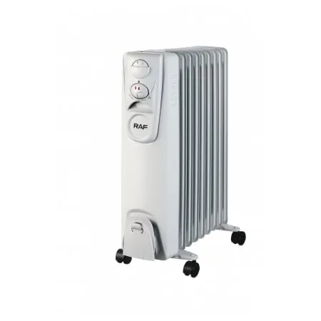 Raf r.0931p uljni radijator 9 rebara beli 2000w