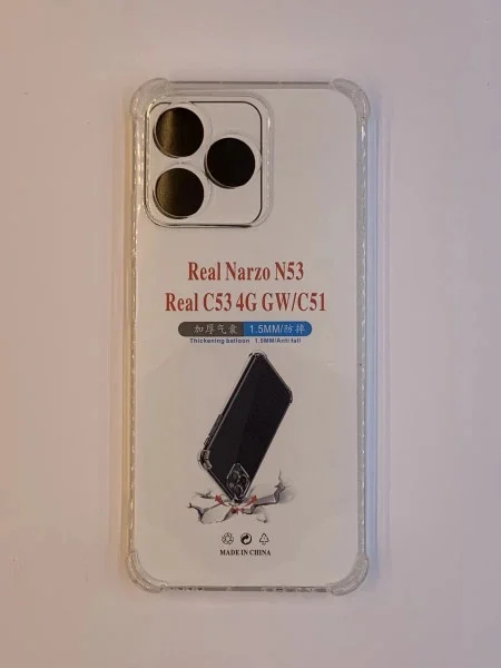 Realme C51/C53 transparent maska sa ojačanim ivicama ( 96251 )
