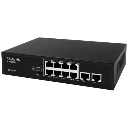 Redline PoE mrežni switch, 10 port RJ-45 , 8 PoE / 120W - RL-SP8610E