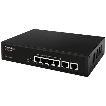 Redline PoE mrežni switch, 6 port RJ-45 , 4 Poe / 65W - RL-SP8606M