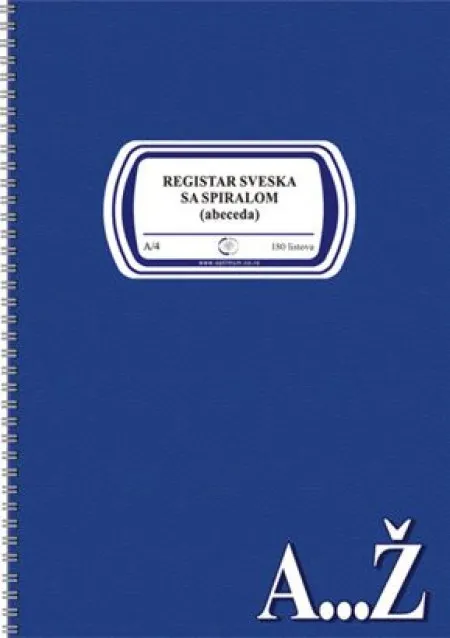 Registar sveska a4 spirala abeceda 180 6695 ( 6695 )