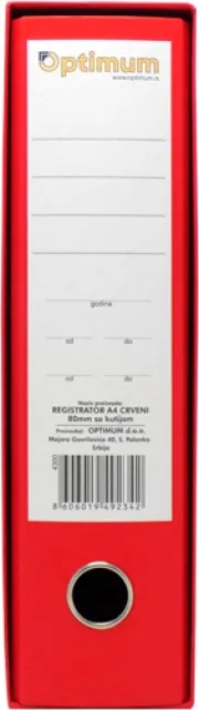 Registrator a4 normal crveni 10/1 ( 4300 )