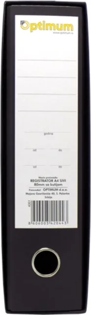 Registrator a4 normal sivi 10/1 ( 4061 )
