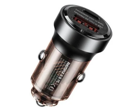 Remax auto punjač 1XUSB+1XTIP C QC 30W RCC338 crni