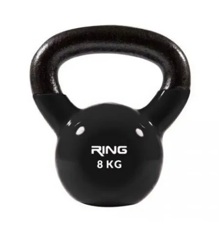 Ring metal+vinyl 8kg crni RX DB2174-8 black Kettlebell