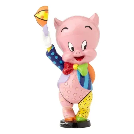 Romero Britto Porky Pig with Baseball Cap Figurine ( 067313 )