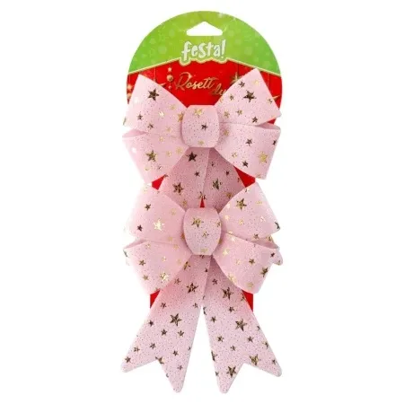 Rosett duo novogodišnja dekoracija mašna roze 14 x 18cm ( 715571 )