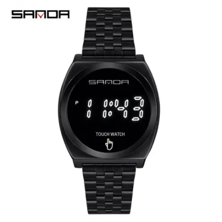 Sanda 8012 black ženski sat sa metalnom narukvicom