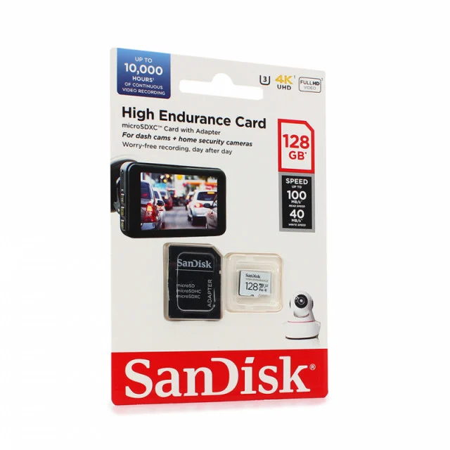 SanDisk SDHC 128GB micro 100MB/s40MB/s class10 U3/V30+SD adap.