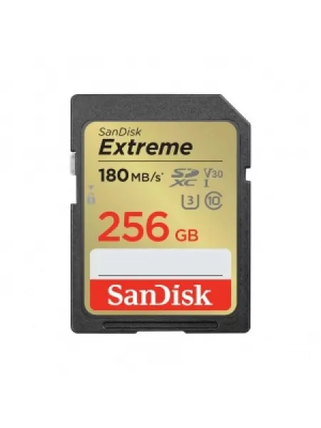 SanDisk SDXC 256GB extreme, 180MB/s UHS-I class10 U3 V30
