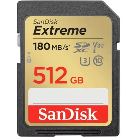 SanDisk SDXC 512GB Extreme, 180MB/s UHS-I Class10 U3 V30