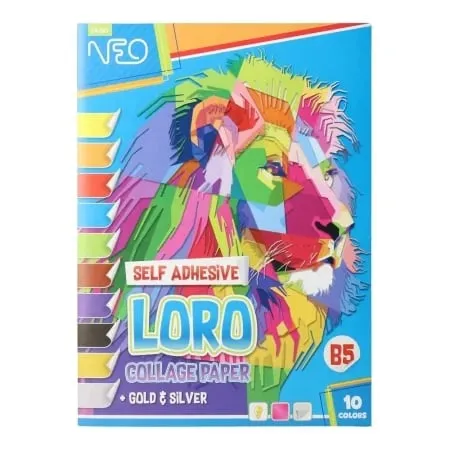 Sazio loro sticky kolaž papir 10 boja samolepljiv b5 ( 100921 )