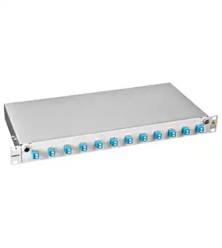 Schrack hsels08slg ral7035 splicebox 19 inča sa 4 lc singlemode duplex adapter