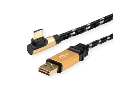 Secomp Roline Gold USB2.0 Reversibile type C - A, pod uglom 90, M/M 3.0m ( 5815 )