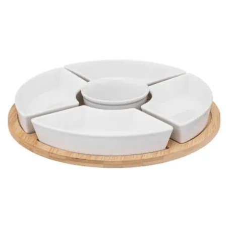 Secret de gourmet set za predjelo porcelan/bambus bela ( 188895 )