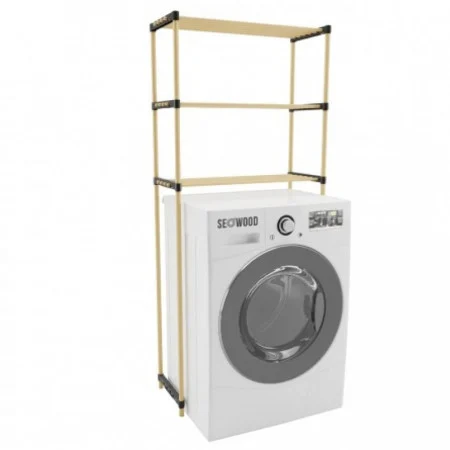 Seowood polica drvena za kupatilo iznad ves masine 68x28x159 cm ( SEO-8166 )