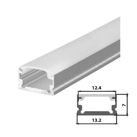 Set aluminijumski profil za LED trake 1m 13.2x7 ( LPR-510/1-SET )