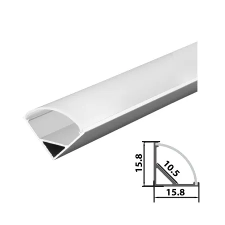 Set aluminijumski profil za LED trake 1m 15.8x15.8 ( LPR-601/1-SET )