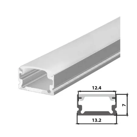 Set aluminijumski profil za LED trake 2m 13.2x7 ( LPR-510/2-SET )