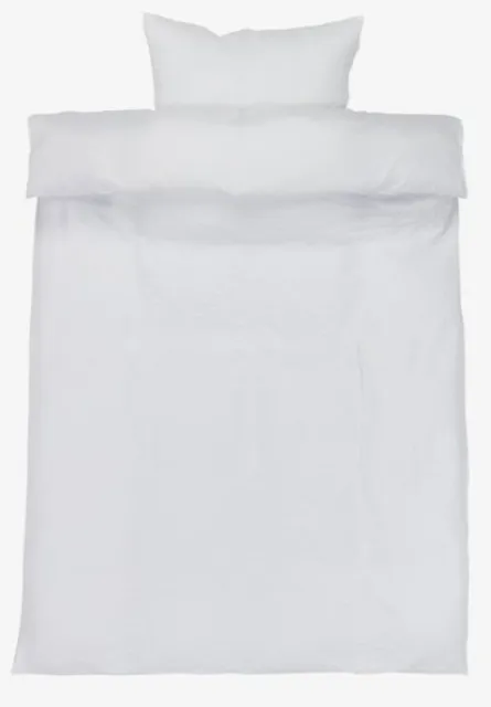 Set krep posteljine 140x200 cm bela