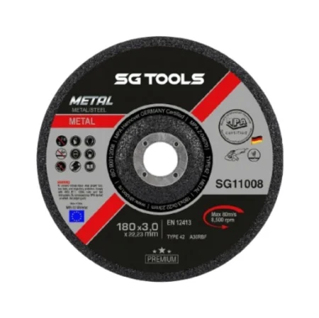 SG TOOLS SG11008 rezna ploča ispupčena 180 x 3.0mm Metal Premium A 30 RBF ( SG11008 )