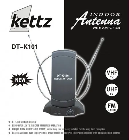 Sobna TV/FM antena Kettz DT-K101 + pojačivač ( 00K101 )