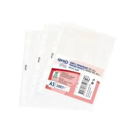 Spree pocket folija za registrator 40mic a5 mat 100k ( 481050 )