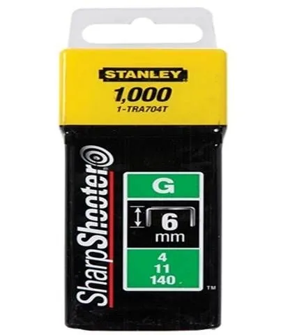Stanley 1-TRA704T Klamerice tip "A" 6mm 1000kom