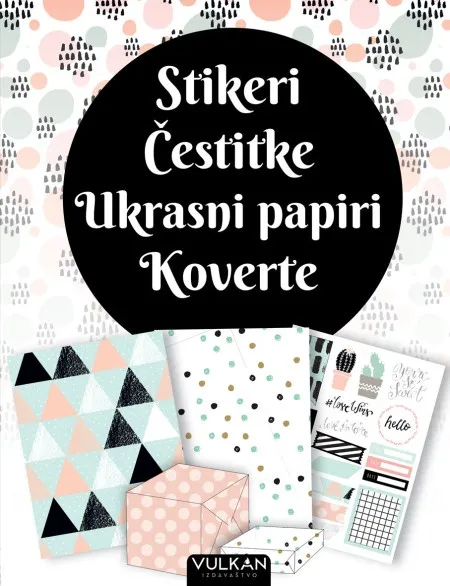 Stikeri, čestitke, ukrasni papir, koverte ( 25733 )