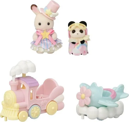 Sylvanian families amusement park ride set -plane &amp; train- ( EC5819 )
