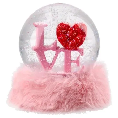 Takk flaky plush snežna kugla 10cm ljubav ( 701017 )