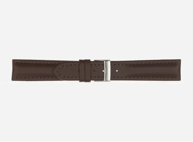 Tamno braon poletto cosmos waterproof kožni kaiš za sat ( 875/01.22 )