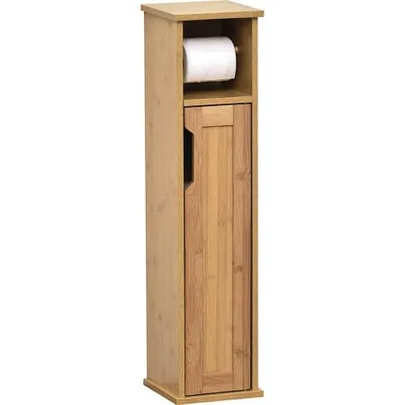 Tendance drzac toalet papira sa ostavom mahe 18x18x75 cm mdf bambus ( 9912195 )