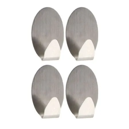 Tendance set 4 ovalne kukice 3m 2,6 x 1,5 x 3,6 metal hrom ( 9047102 )