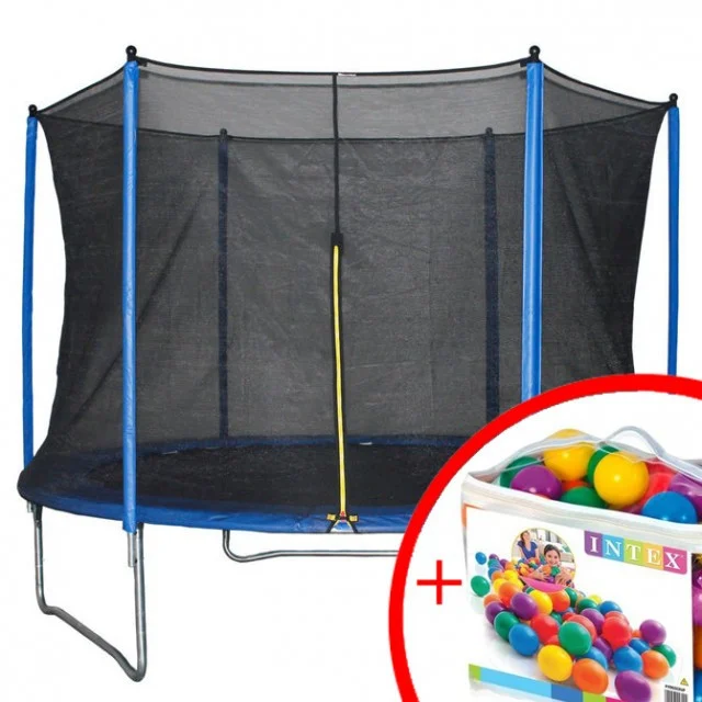 Trambolina + mreža set 305 cm + komplet 100 loptica