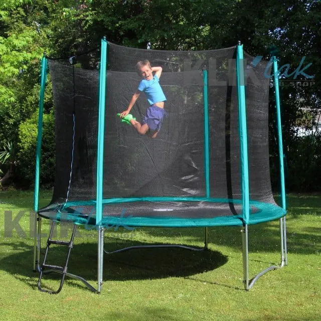 Trambolina sa sigurnosnom mrežom set 305 cm - Zelena / Tirkizna