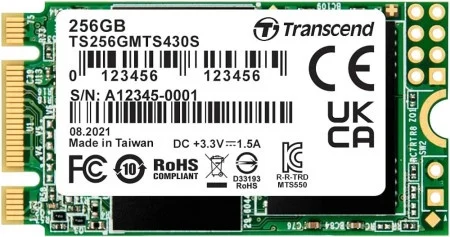 Transcend 256gb, m.2 2242 ssd, sata3 b+m key, tlc ( ts256gmts430s )