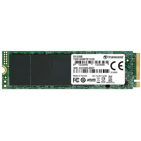 Transcend M.2 512GB NVMe, 2280,PCIe Gen3x4, M-Key, 3D TLC, DRAM-less, Single-sided ( TS512GMTE112S )