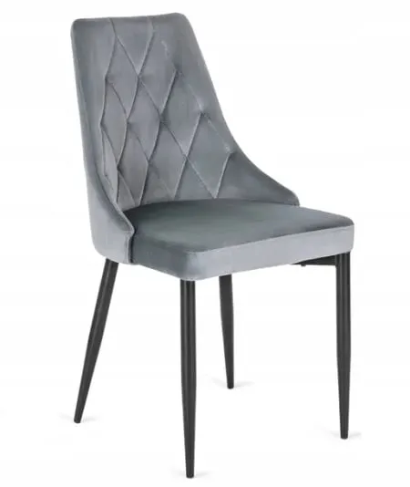 Trpezarijska stolica 1168 Siva/Metalne crne noge 455x440x895mm ( 775-524 )