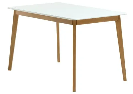 Trpezarijski sto 80x130 cm bela/hrast